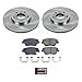 POWERSTOP Brake Kit For 2011-2015 Sonata, 2011-2016 Optima [Model Specific] Front Replacement Brake Kit-OE Brake Rotors & Ceramic Brake Pads, KOE5377