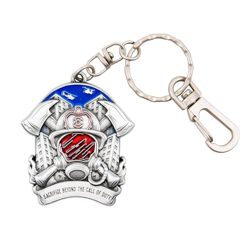Bad Bananas Firefighter Gifts For Men - Sacrifice Beyond The Call of Duty - Firefighter Keychain - Fireman Gifts for Coworker,Friend, Boss