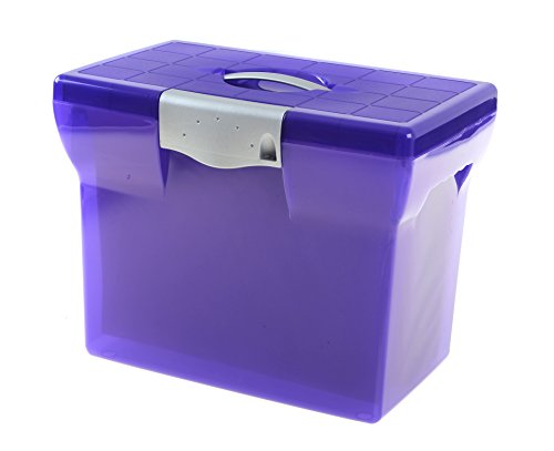 Pierre Henry Plastic Box - Caja para carpetas colgantes A4, azul
