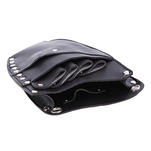 TOVINANNA Barber Tool Bag Scissor Pouch Combs Hairdressing Waist Bag Adjustable Black