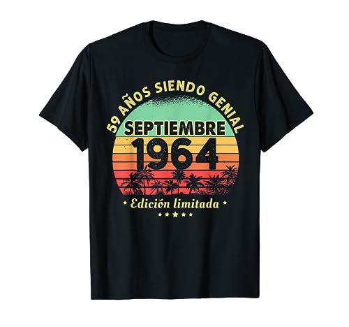59 Años Cumpleaños Regalo Septiembre 1964 Septiembre 59 Años Camiseta