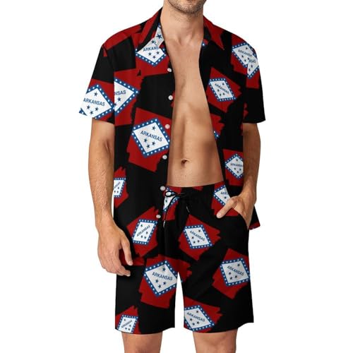 Camisa con botones y pantalones cortos de Arkansas: ropa urbana de hombre