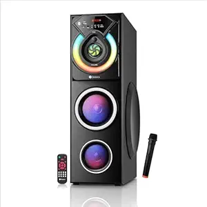 TRONICA RIDHAM 3 - Bluetooth Speaker 100W Home Theater DJ Speaker with Vivid Light Effects, Supports PenDrive/SD Card/FM/TV/Aux with Remote & Free Wireless Mic