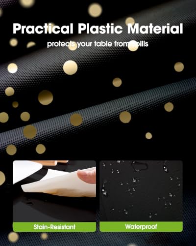 Image of Pureegg Plastic Table Cloth Disposable 54x108 Inch 20 Pack, Black Gold