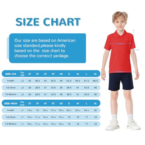 Image of Dreammonkey Toddler to Youth Stain Resistant Polo Shirts Kids Collared Golf T-Shirt School Uniform for Boys and Girls