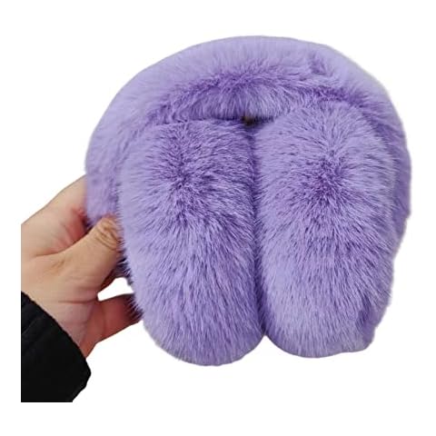 Shienfir Solid Color Elastic Non-slip Cute Unisex Earmuffs Winter Soft Thickened Plush Headband Ear Warmer Unisex Earmuffs Cover