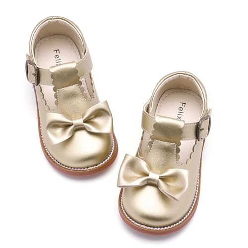 Image of Felix & Flora Toddler Little Girl Mary Jane Dress Shoes - Ballet Flats for Girl Party School Shoes