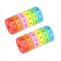 OOCOME 2PCS Magnetic Arithmetic Learning Toys Math Games Math Resources Children Number Games Number Blocks Magnet Toys for Kids Children Gifts