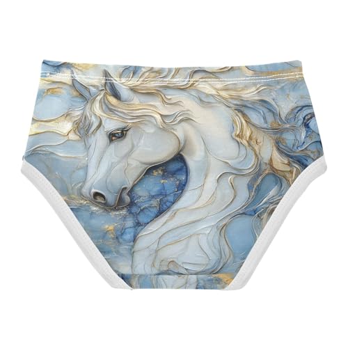 Blue Gold Marble Horse Toddler Girls's Underwear 2T 202b87632