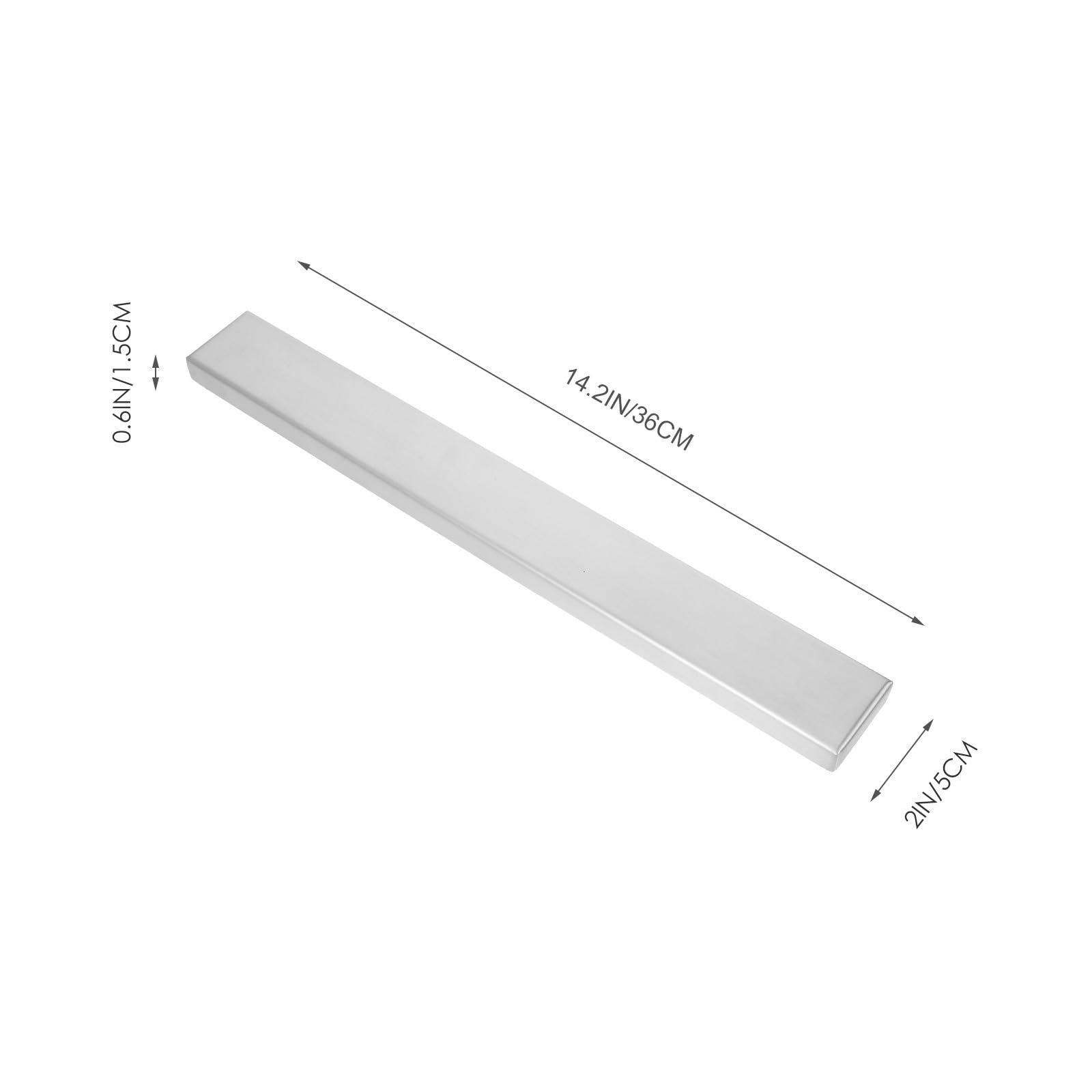 Support Magnétique Protégeant Couteaux de l'usure en Acier Inoxydable pour Couteaux Argenté, Barre Murale Aimantée Cuisine Domestique