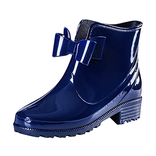 Lindas botas para mujer, cómodas y ligeras, botas de lluvia esmeriladas, botas de lluvia para mujer, botas de lluvia aisladas de pierna ancha, zapatos de jardín, botas cortas impermeables para mujer,