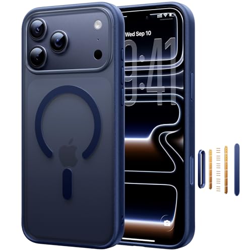 �y�ČRMIL�K�i�E�}�b�g�����zPEEROCK iPhone 17 Pro�p �P�[�X �J�����R���g���[���Ή� MagSafe�Ή� �w��h�~ ���ϖh�~ ���h�~ ���ϋv�� �ϏՌ� ��� ���C�A���X�[�d�Ή� ������ �X�g���b�v�z�[���t�� �ő�25W�����[�d ��ph