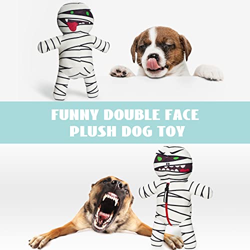 Nocciola 9 in 1 Halloween Zombie Mummy Dog Toys, Funny Plush Stuffed Squeaky Dog Chew Toys for Puppy Small and Medium Size - Image 2