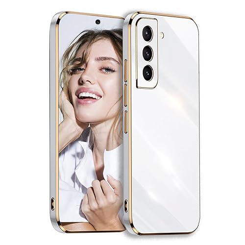 POUHYE Coque pour Samsung Galaxy S22 Plus Étui, Galvanisé Silicone Case Antichoc Anti Rayures Souple TPU Cover Housse Légère Protection Caméra Coque pour...