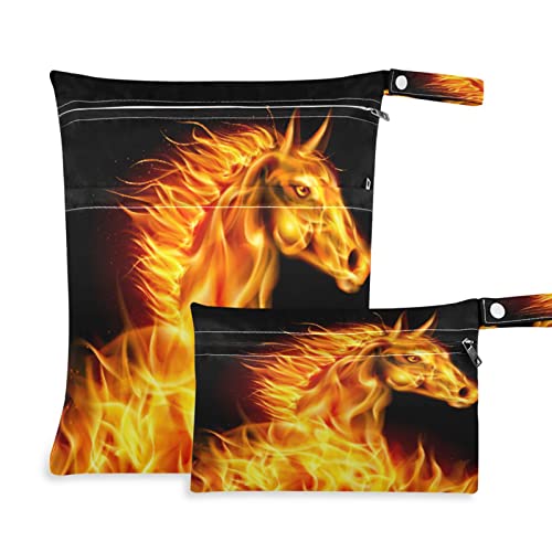 Sacchetti riutilizzabili per pannolini di stoffa per bambini con 2 tasche con cerniera impermeabili da viaggio spiaggia piscina palestra per costumi da bagno bagnati articoli da toeletta