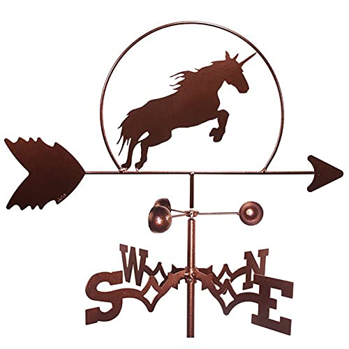 Girouette en fer vintage licorne outils de mesure toit jardin