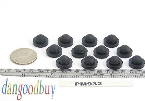black sbr rubber push in ridged bumper - foot - bumper diameter - 91634 bumper height - 1834 fits hole size - 93234
