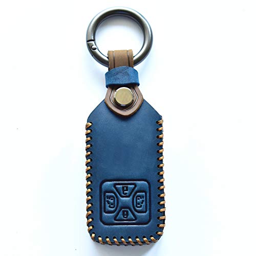 トヨタ スマート キーケース レザー キーカバー 傷防止 落ちにく 保護 オシャレ 高級 キーホルダー TOYOTA エスティマ/ノア / ヴォクシー60/70系 ヴェルファイア等に適用 リモコンキー ケース 車用 クレイジーホースレザー 本革 4ボタン