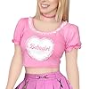 Littleforbig-Kawaii-Crop-top-Puff-Sleeve-Scoop-Neck-Shirt Littleforbig Kawaii Crop top Puff Sleeve Scoop Neck Shirt – Little Babygirl XL Pink