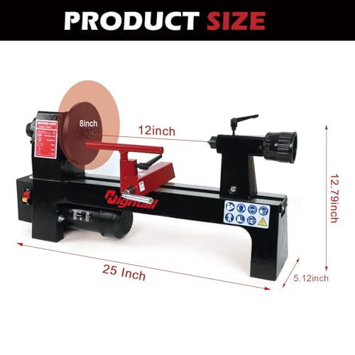 Wood Lathe Machine 8x12 Inch