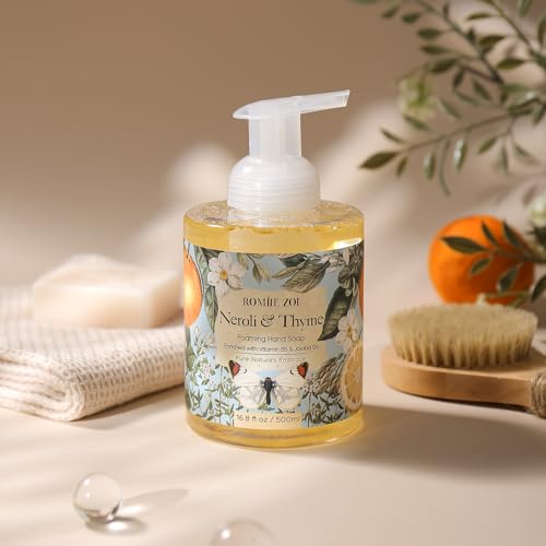 Image of ROMIIE ZOI Foaming Hand Soap, Neroli & Thyme, 500ml / 16.8fl.oz | With Gift Box, Gentle cleansing, nourishes skin without drying