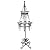 Design Toscano Malbark Castle Gothic Decor Floor Candelabra Candle Holder, 63 Inch, Grey Patina