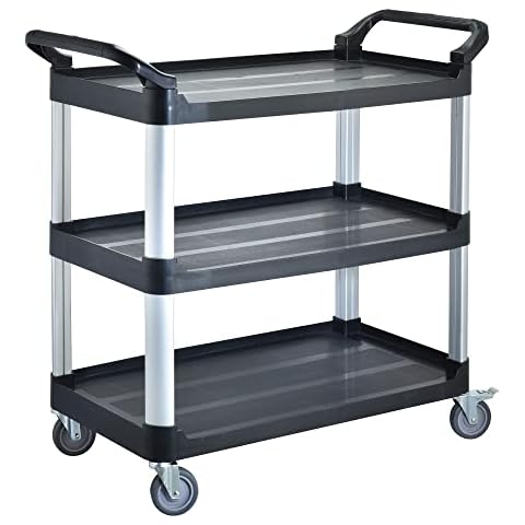 BPT Servierwagen mit 3 Böden Partition Küchenwagen Cover