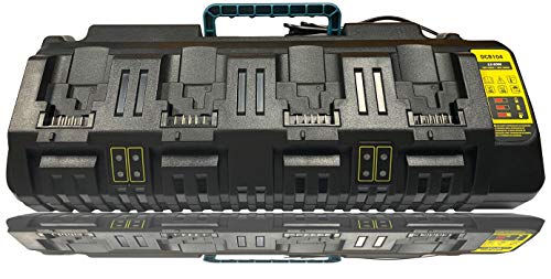 UNGINO Compatible with DCB104 4-Port 20V Dewalt Battery Charger replace Dewalt Charger DCB102 DCB102BP DCB104 DCB115 DCB118 DCB107 DCB112 for DCB205-2 DCB204 DCB203 DCB206 DCB120 DCB127 DCB606 DCB609…