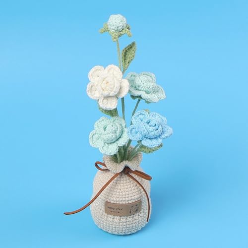 Flores de ganchillo tejidas a mano un regalo original de decoración botánica 7