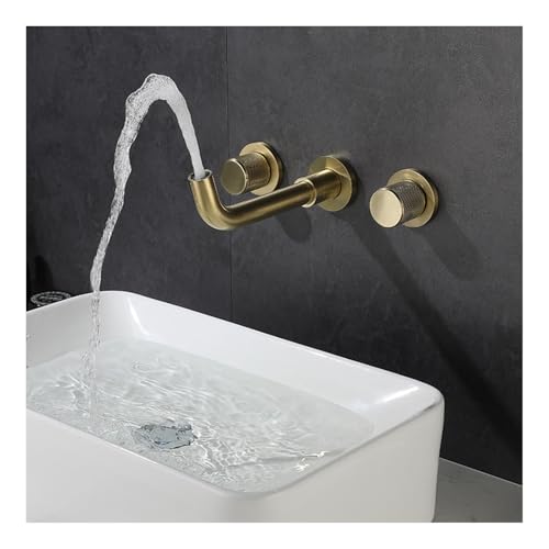 Robinet de salle de bain haut de gamme mélangeur mural à double poignée