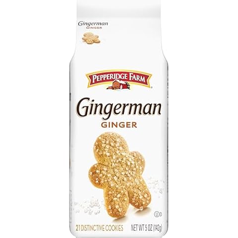 Pepperidge Farm Gingerman Cookies, 21 Ginger Cookies, 5 oz. Bag Cover