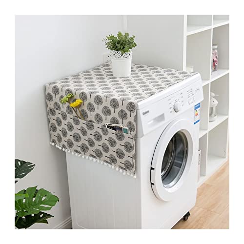 洗濯機/乾燥機カバー 冷蔵庫ダストカバーシングル開口部のドアクロス洗濯機タオルダストカバー滑り袋滑り止め冷蔵庫塵カバー 洗濯機カバー (Color : A, Specification : 55 130)のサムネイル
