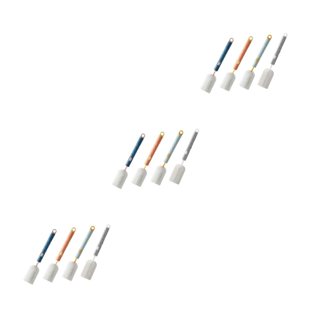Abaodam 3 Set Di Spazzole Per Biberon Con Manico Per Biberon Materiale Sicuro Spazzola Con Punta Staccabile Portatile Per Uso Domestico 4 Pezzi * 3