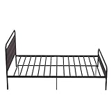 Hohe Qualität und exzellentes Design: Hochwertige Schrauben und rutschfeste Fußpolster machen dieses Metallbett dauerhafter und sicherer.
