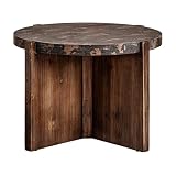 Lastdeco | Mesa de Centro Bansat | Fabricada en Madera DM | Diseño de Estilo Colonial | Patas Regulables | Capacidad de Carga de hasta 50kg | Medidas: 66 x 66 x 45.1 cm