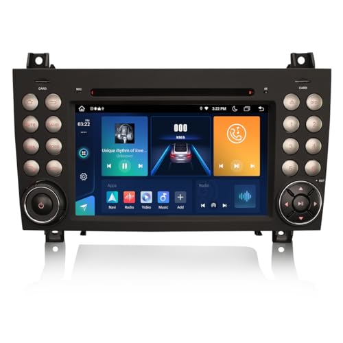Android 14 DAB+ Radio Coche Estéreo 8 Núcleo 4GB+64GB para Mercedes Benz SLK Clase W171 R171 GPS Navegador Soporte Inalámbrico CarPlay Android Auto Wifi 4G USB Bluetooth 5.0 DSP CD AM/FM CANbus 7' IPS