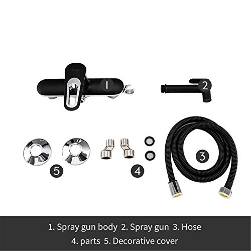 Bidet noir robinet de douche laveuse wc mitigeur eau chaude froide - 8