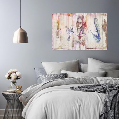 Póster de niña vintage de 50x70 cm para renovar paredes vacías en tu salón o dormitorio 3