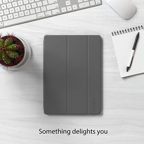 Ipad Mini 4 Case, Roartz Gray Slim Fit Smart Rubber Coated Folio Case Hard Cover Light-Weight Auto Wake/Sleep For Apple Ipad Mini 4Th Generation Model A1538/A1550 Retina Display #TOP6