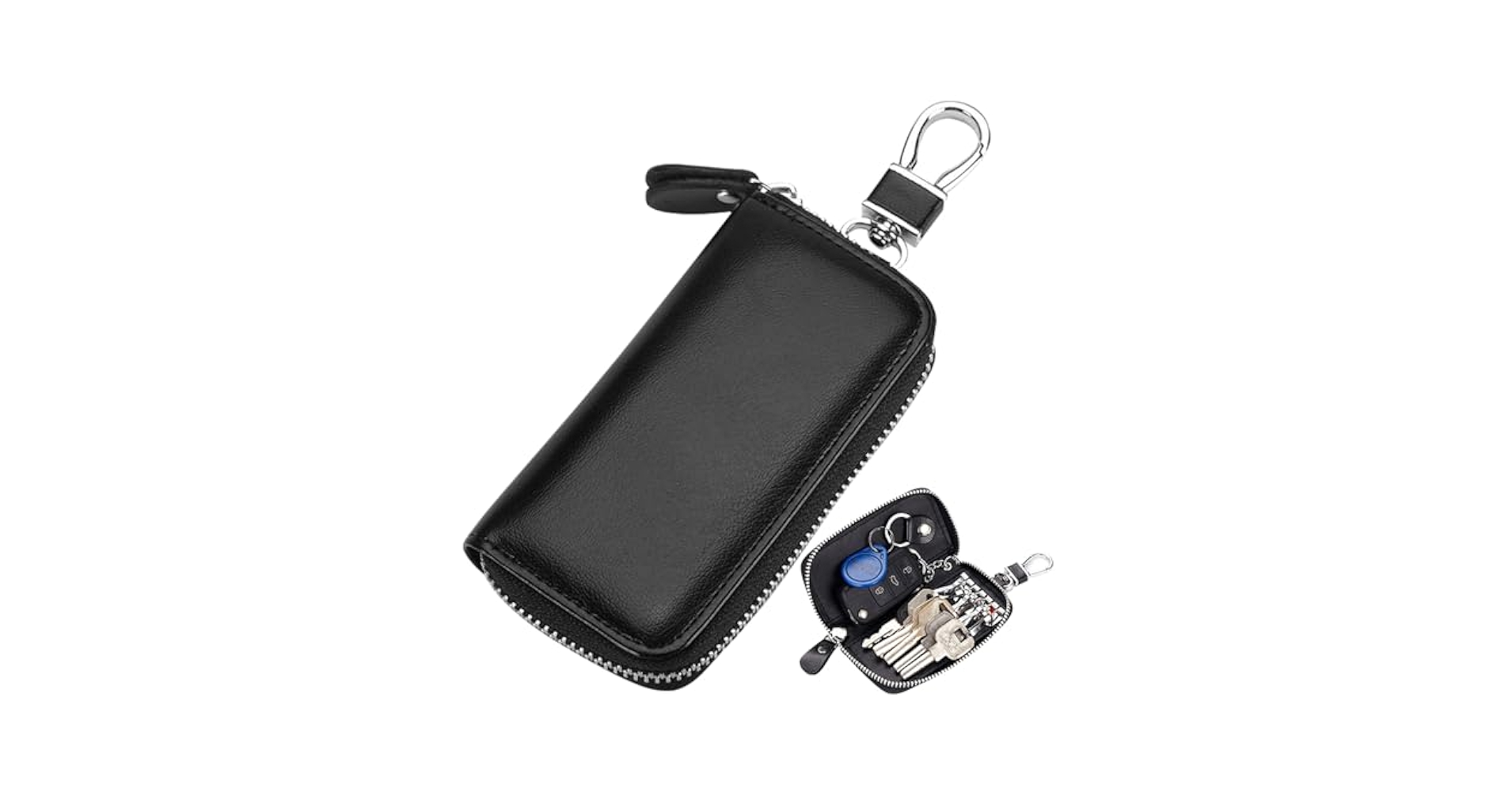 Amazon.com: Wesoke Leather Car Key Case Holder Black