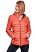 MARIKOO Damen Steppjacke Übergangsjacke gesteppte Jacke mit Kapuze Frühjahr Stepp B857 [B857-Asr-Coral-Gr.S]