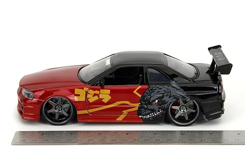Image of Godzilla 1:24 2002 Nissan Skyline GT-R(R34) Die-Cast Car, Toys for Kids and Adults