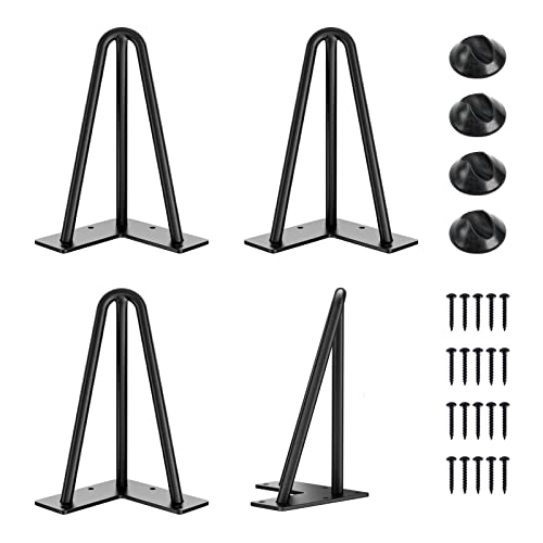 SMARTSTANDARD 8-Inch Hairpin Legs, 1/2 Dia, 4 pcs