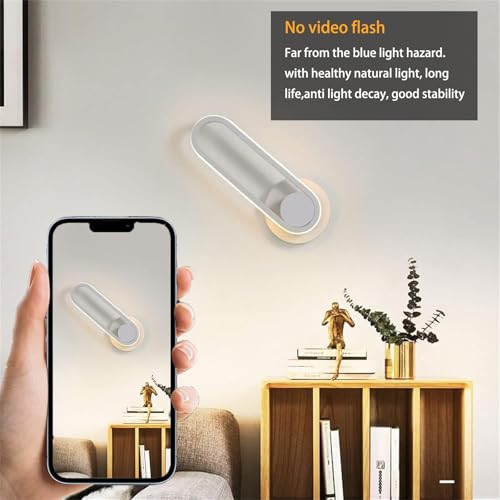 Lámpara de interior LED para pasillo y escaleras con luz regulable negra 3