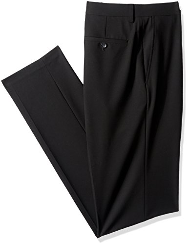 Haggar Men's J.M. 4-Way Stretch Solid Flat Front Slim Fit Suit Separate Pant, Black, 38Wx38L