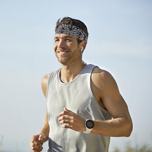 Image of YARIEW 6Pcs Headbands Paisley Bandanas Head Bands Sweat Band Hair Wrap Headwrap Fashion Boho Wide Thick Workout Yoga Elastic Headbands Mens Cooling Running Sports Headband Sweatbands for Women and Men