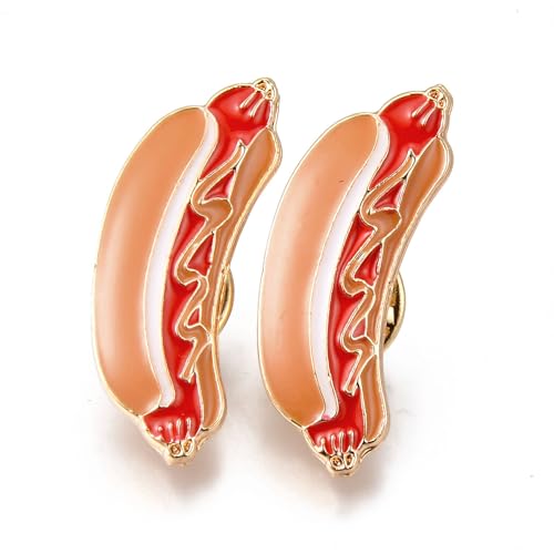 Airssory Lot de 10 broches en émail pour hot-dog - Unisexe - Pour sacs, chemises, sacs à dos