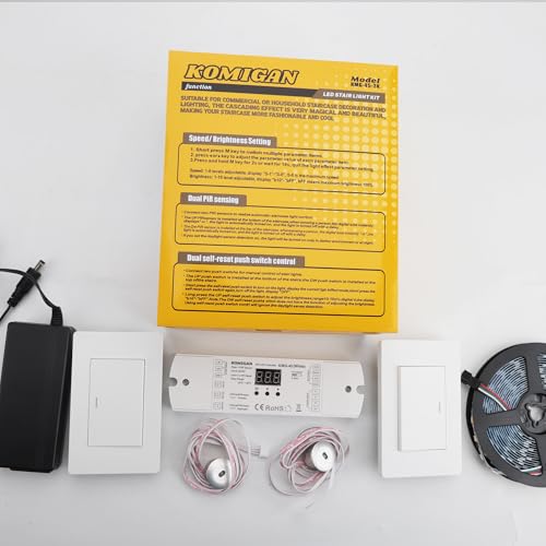 Kit de Luz LED para Escaleras con Sensor de Movimiento 16.4FT Blanco Cálido miniatura 6