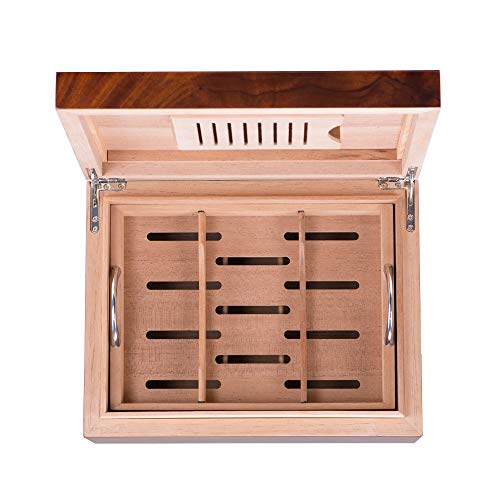 Umidor p/50 charutos acessórios NERONE madeira Mahogany