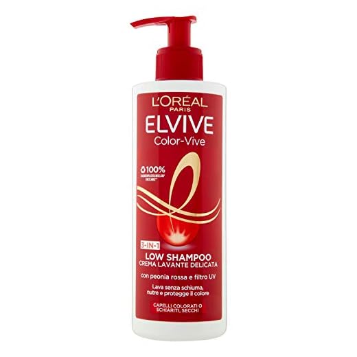 L 'L'Oréal Paris Elvive låg schampo utan skum och utan sulfater – 400 ml Color Vive